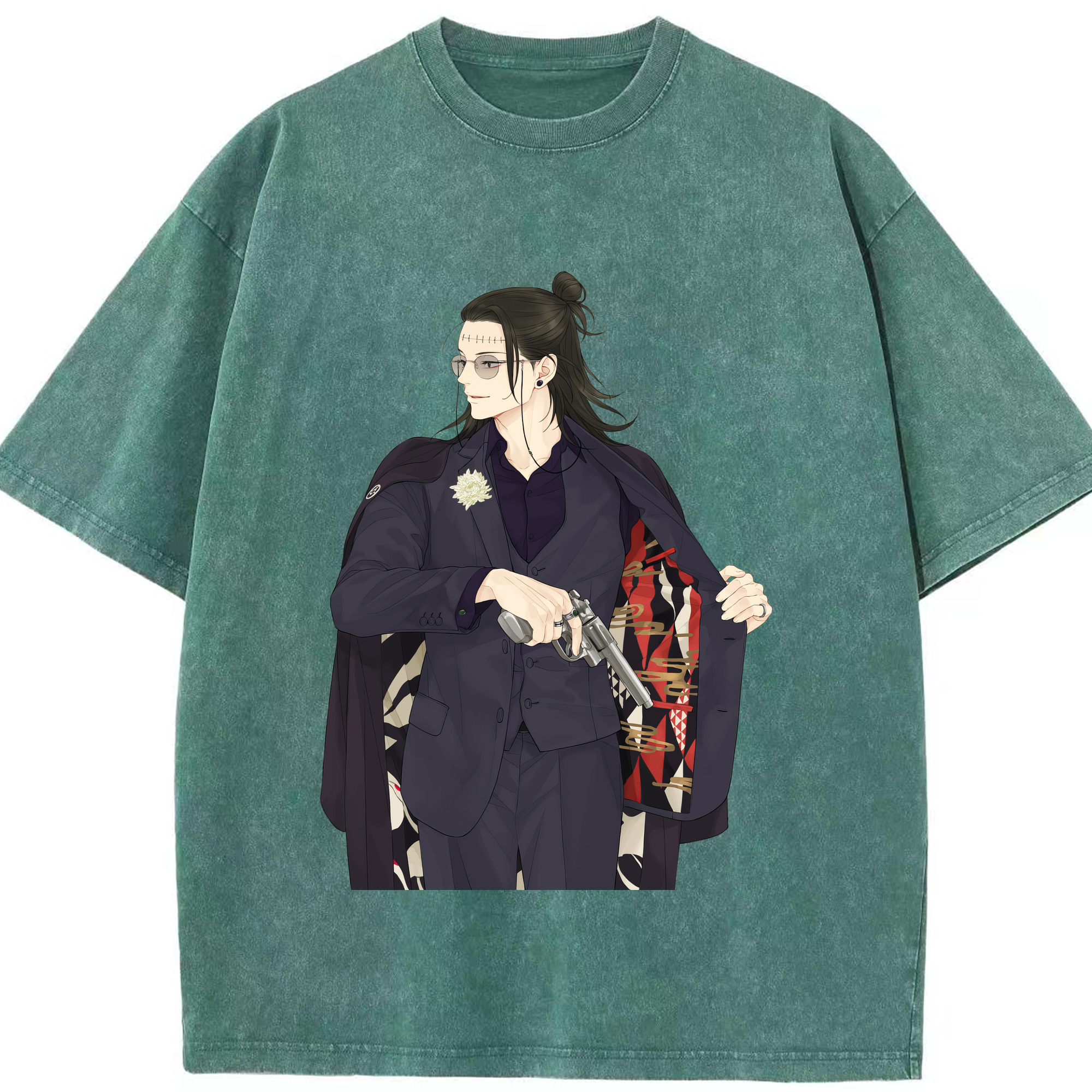 （画像用） 呪術廻戦 Jujutsu Kaisen 綿100% ヴィンテージ風 半袖Tシャツ（フロントプリント）